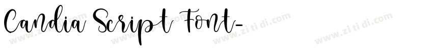 Candia Script Font字体转换